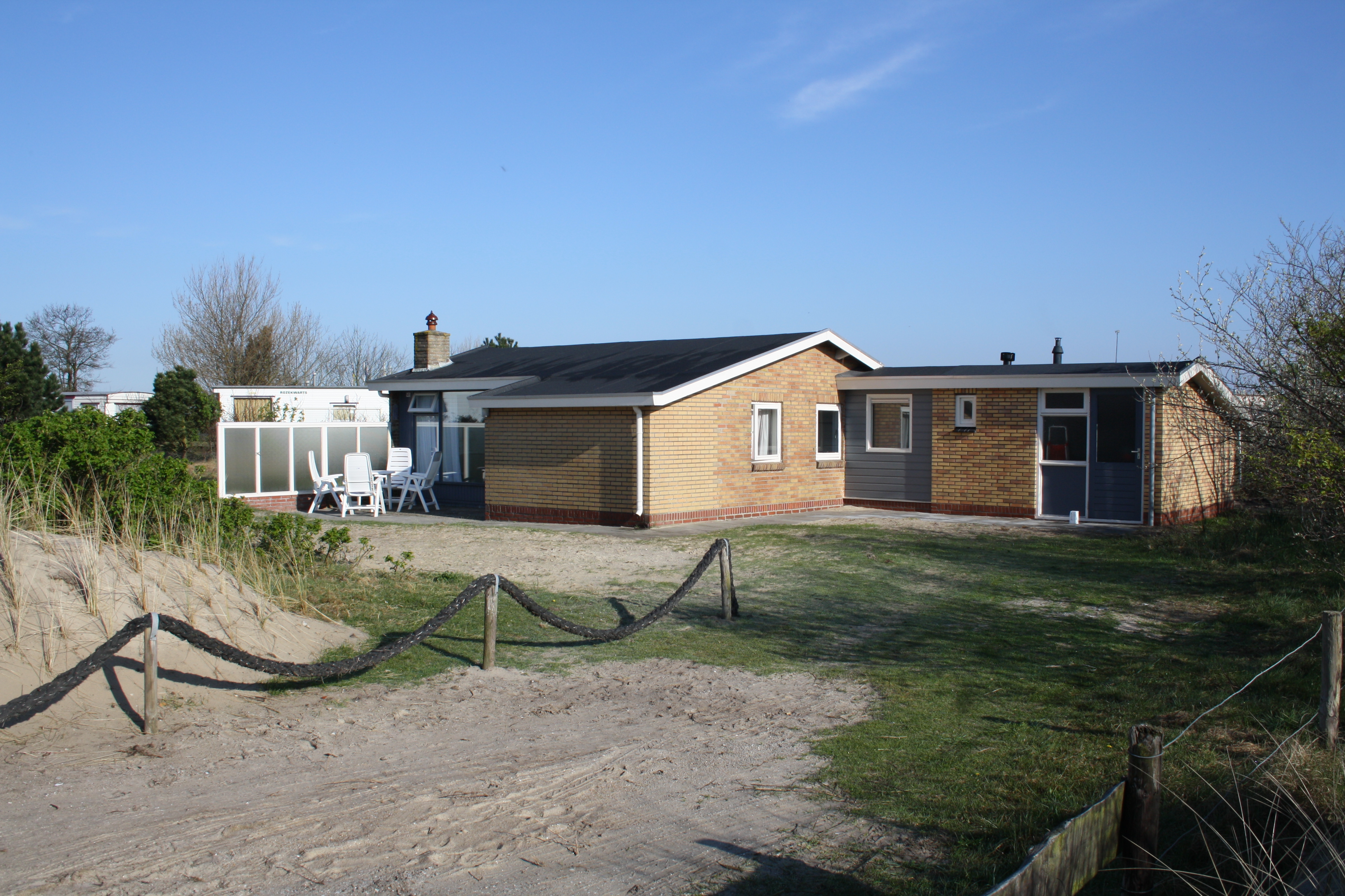 Interieur van vakantiebungalow De Branding